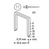 Spony Novus "H" typ 37, délka 6 mm, ST, 2000 ks