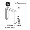 Spony Novus "G" typ 11, délka 6 mm, 1200 ks