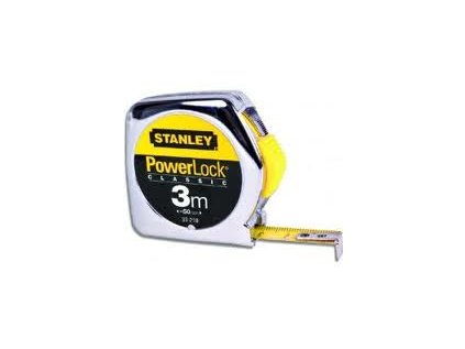 STANLEY Zvinovací meter PowerLock s kovovým púzdrom - 3 m x 12,7 mm