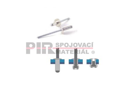 4,8x10 - Trhací nit AL/ST veľka hlava 14 mm