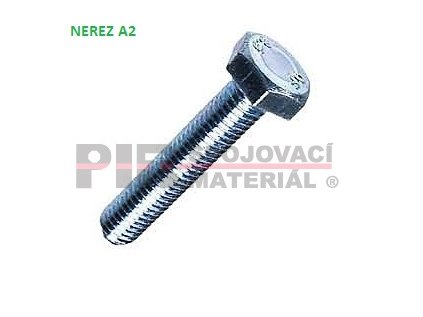 DIN 933  A2 nerez - M12,0x 25 A2 - Skrutka so šesťhrannou hlavou