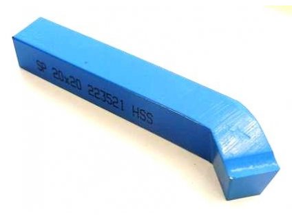 Sústružnýcky nôž z rýchloreznej oceli - uberací zahnutý 20x20x125 mm