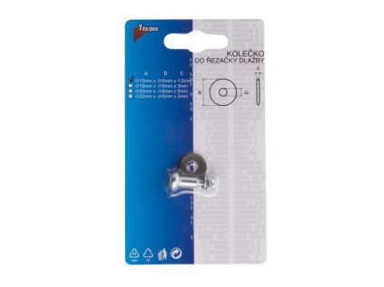 Koliesko náhradné o 22 x 6 x 2 mm do rezača dlažby 36136