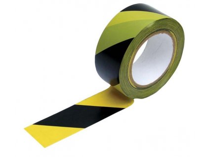 Páska výstražná 33 m žlto-čierna samolepacia 38947