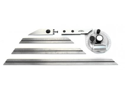 Uhlomer s lupou a 4 pravítkami 80-300mm 0-360°