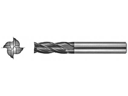 Fréza Ø 6x19 mm štvorbritá TIALN MASTER