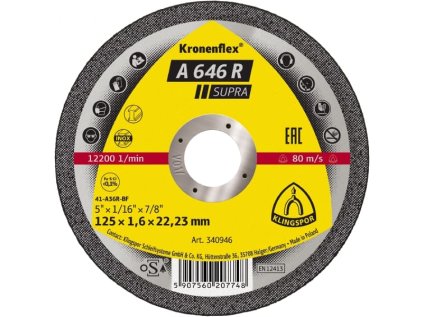 Kotúč rezný 125x1,6 mm A646R Supr nerez, oceľ 340946