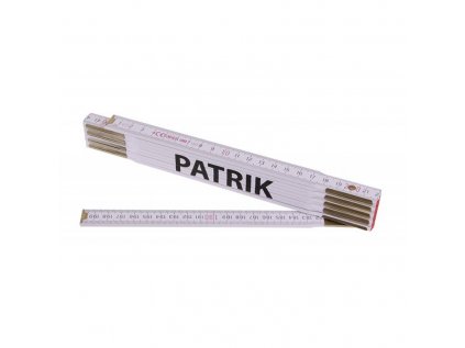 Meter 2m drevený skladací biely PATRIK 13437