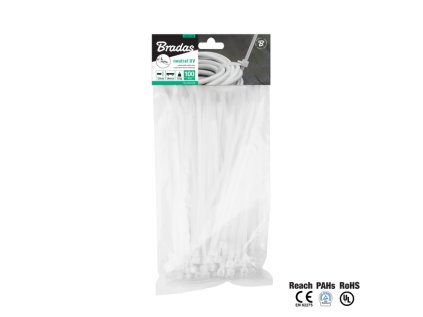 Páska viazacia prestavitelná 380 x 4,8mm biela 100ks TS1248380N