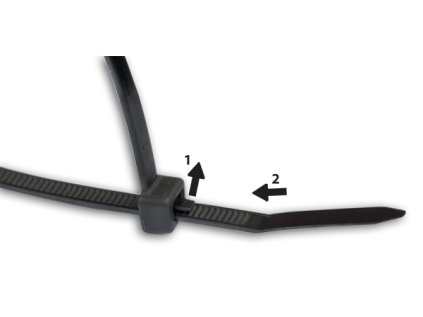 Páska viazacia prestavitelná 100 x 3,6mm biela 100 ks TS1236100N