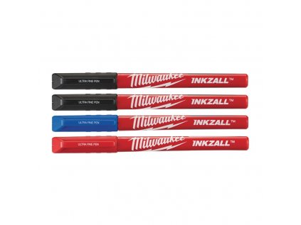 Milwaukee Značkovač - popisovač INKZALL™ extra jemný hrot - farebné 4ks