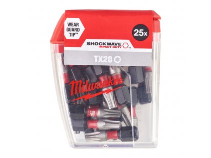 Milwaukee Sada bitov Shockwave TX20 25mm 25ks
