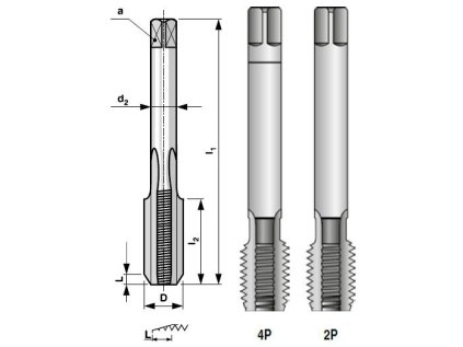 Závitník sadový ručný DIN 2181 HSS 2B UNF 1/2