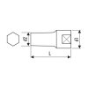 Hlavica 3/8" 19 mm predĺžená 6-hranná E031514