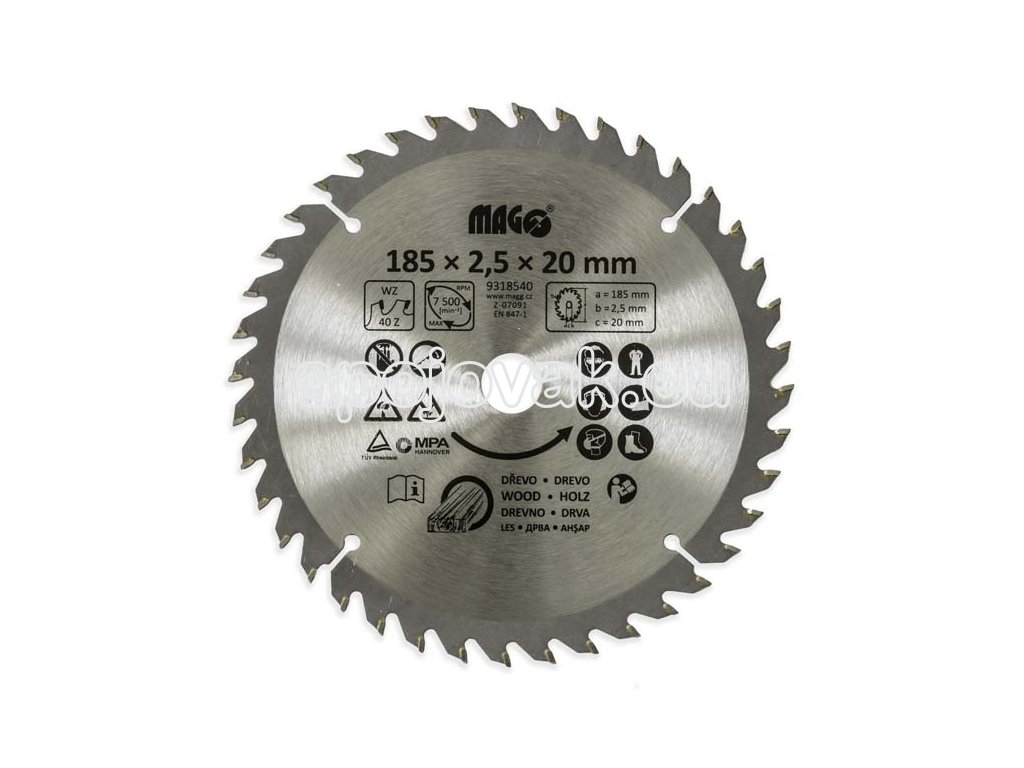 Pilový kotouč na dřevo; 185 x 2,5 x 20/40z_1