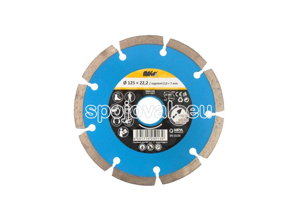 Diamant. kotouč modrá řada, segmentový; 125 x 22,2_1