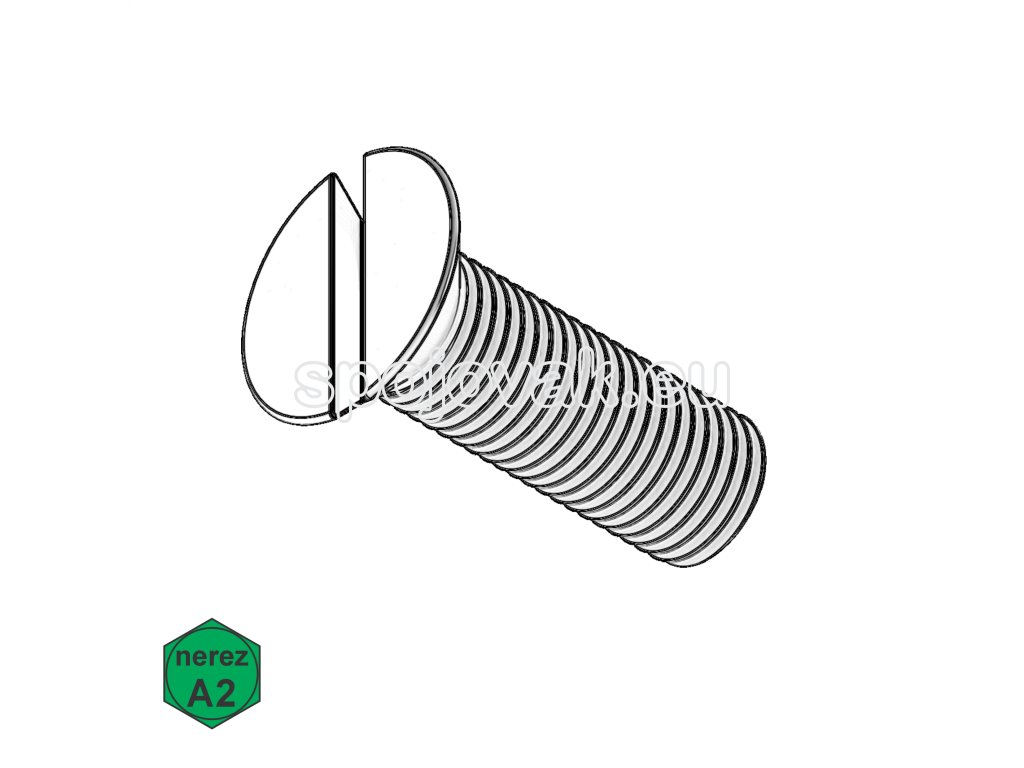 Šroub se ZH a drážkou, A2; M 6 x 10_1