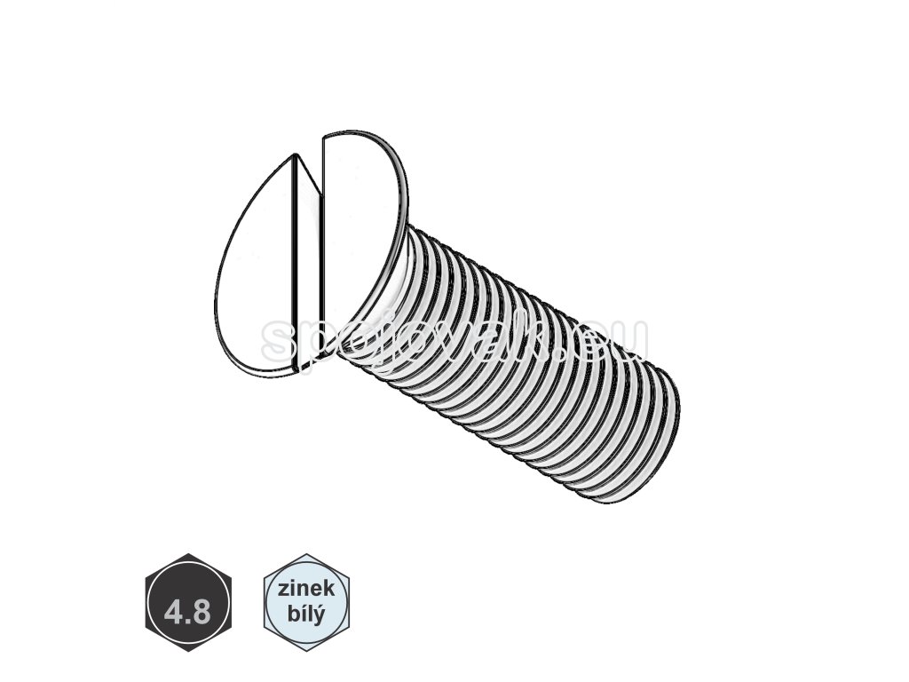 Šroub se ZH a drážkou, ZB; M 2 x 4_1