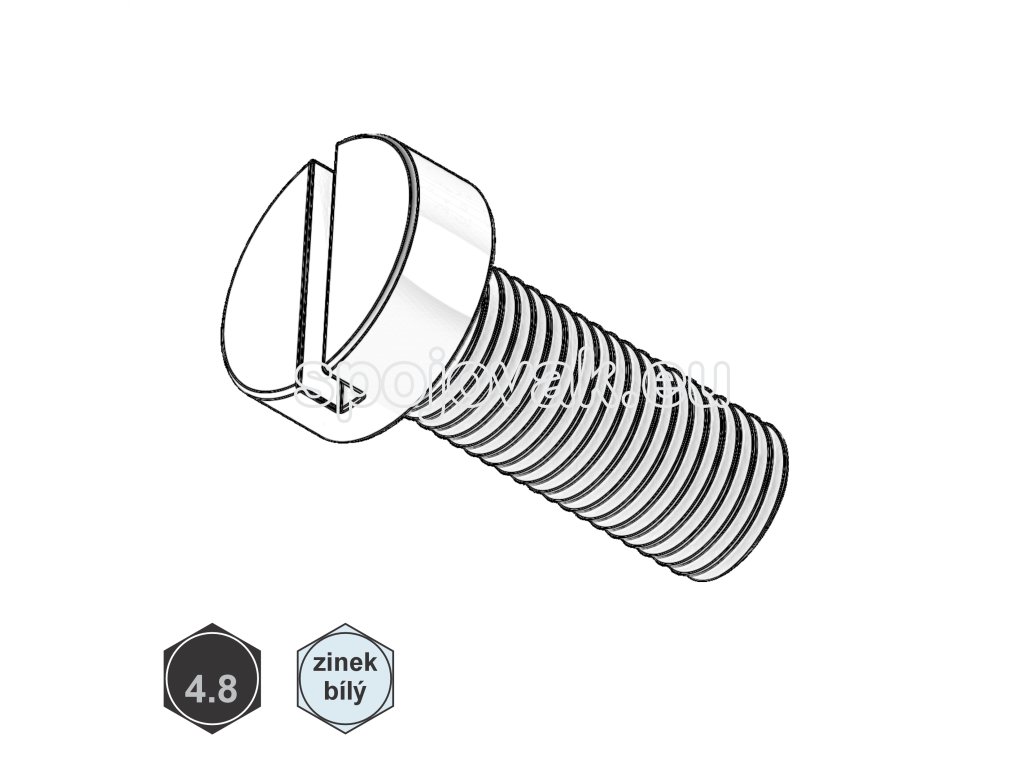 Šroub s VH a drážkou, ZB; M 2 x 4_1