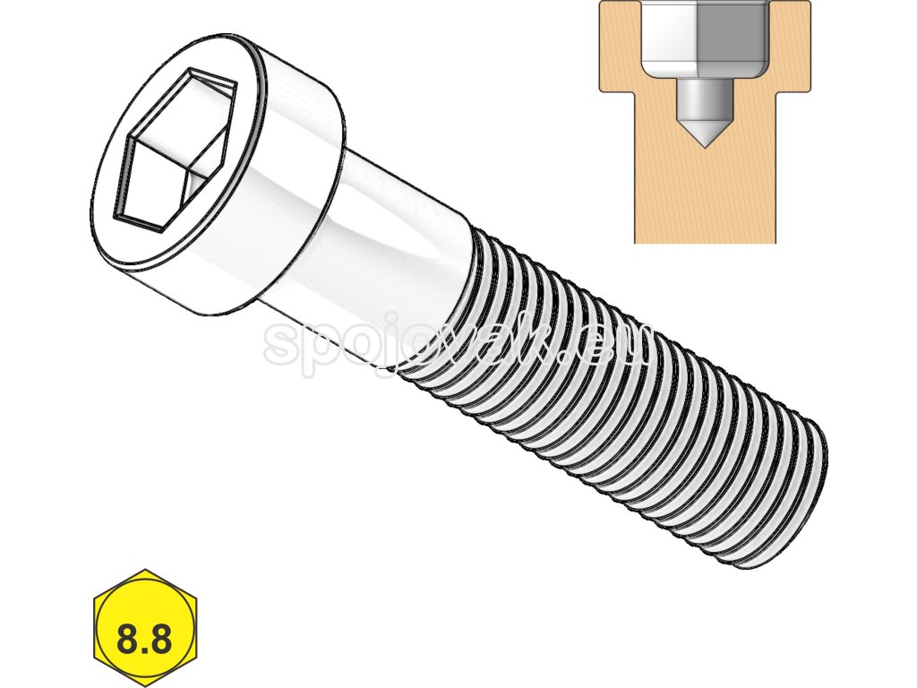 Šroub s VH a střed. otv., INBUS, St; 8.8; M 6 x 70_1