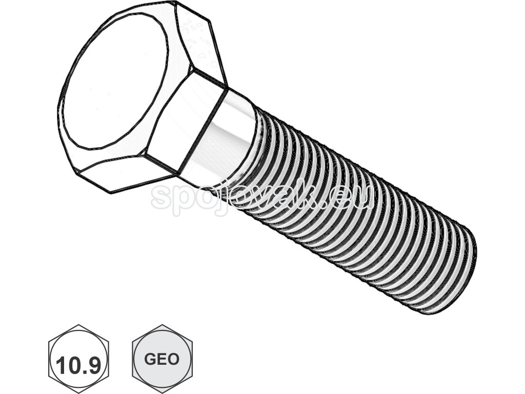 Šroub metrický, 6HR, ČZ, GEOMET 321A+VT; 10.9; M 12 x 120_1