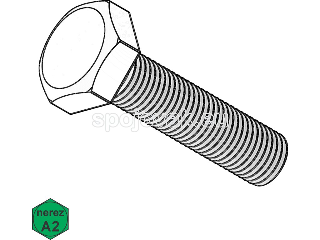 Šroub metrický, 6HR, A2; M 24 x 60_1