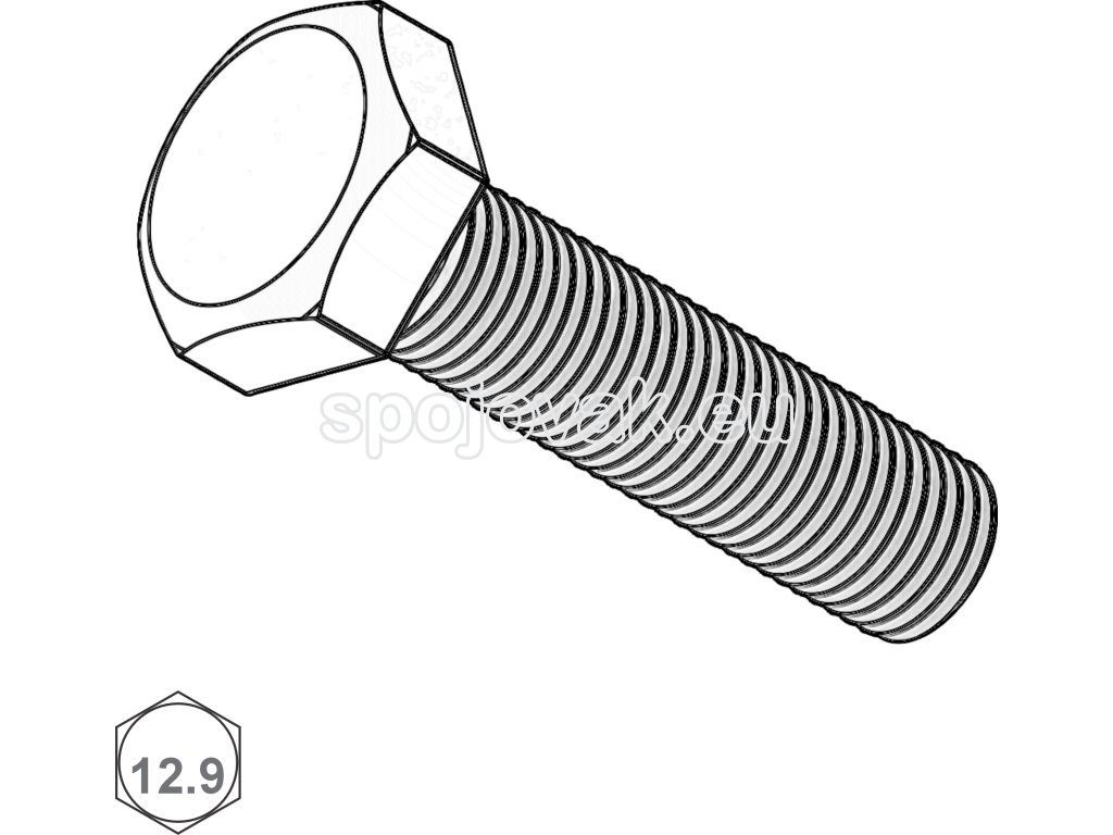 Šroub metrický, 6HR, ST; 12.9; M 24 x 60_1