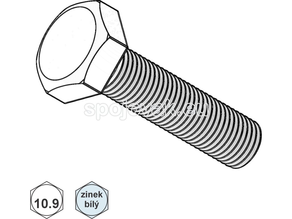 Šroub metrický, 6HR, ZB; 10.9; M 24 x 60_1