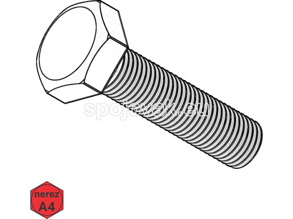 Šroub metrický, 6HR, A4; M 24 x 60_1