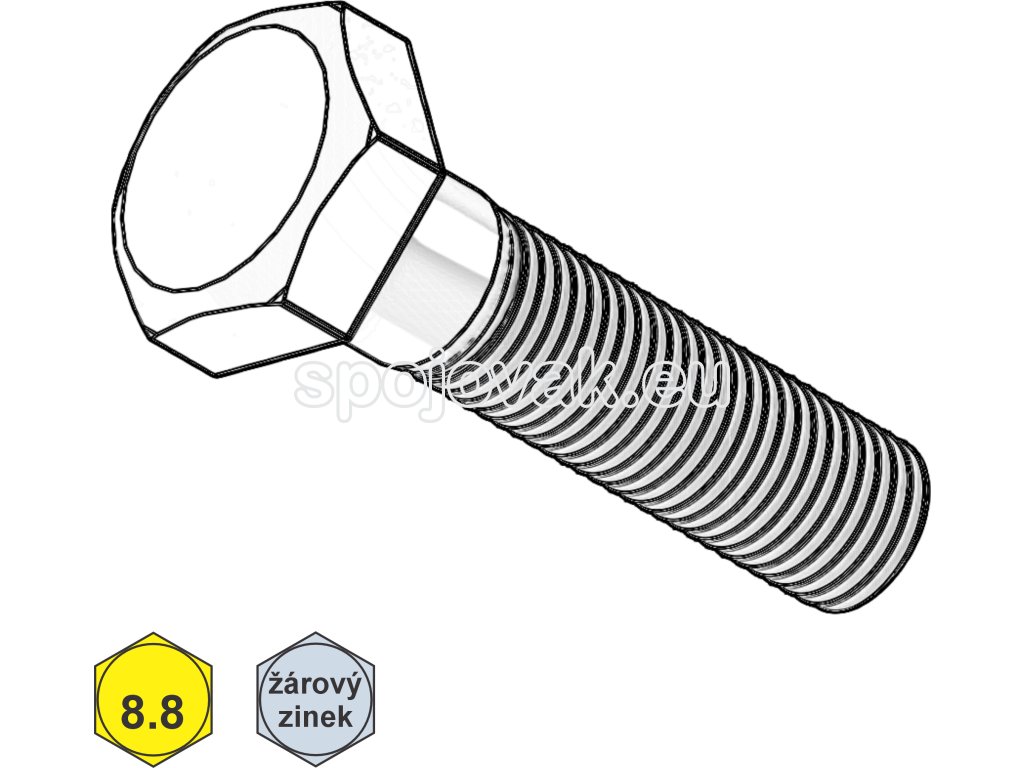 Šroub metrický, 6HR, ČZ, TZN; 8.8; M 24 x 80_1