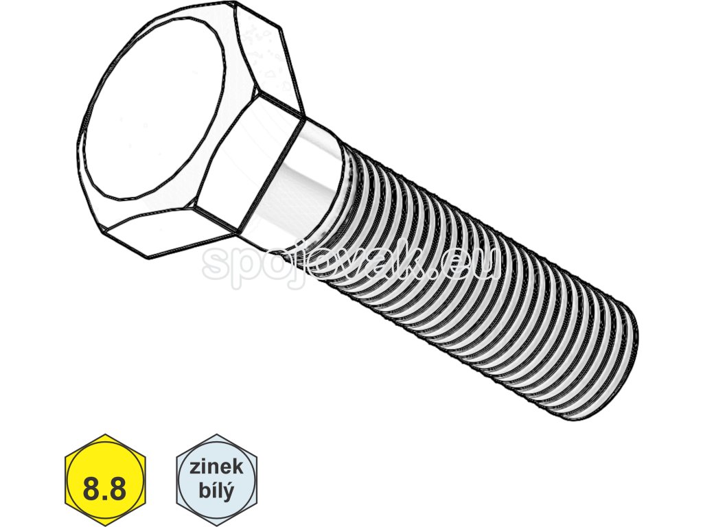 Šroub metrický, 6HR, ČZ, ZB; 8.8; M 22 x 80_1