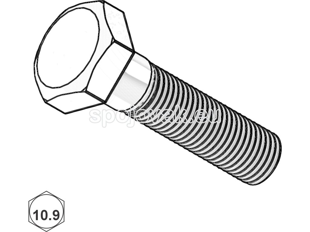 Šroub metrický, 6HR, ČZ, St; 10.9; M 20 x 400_1