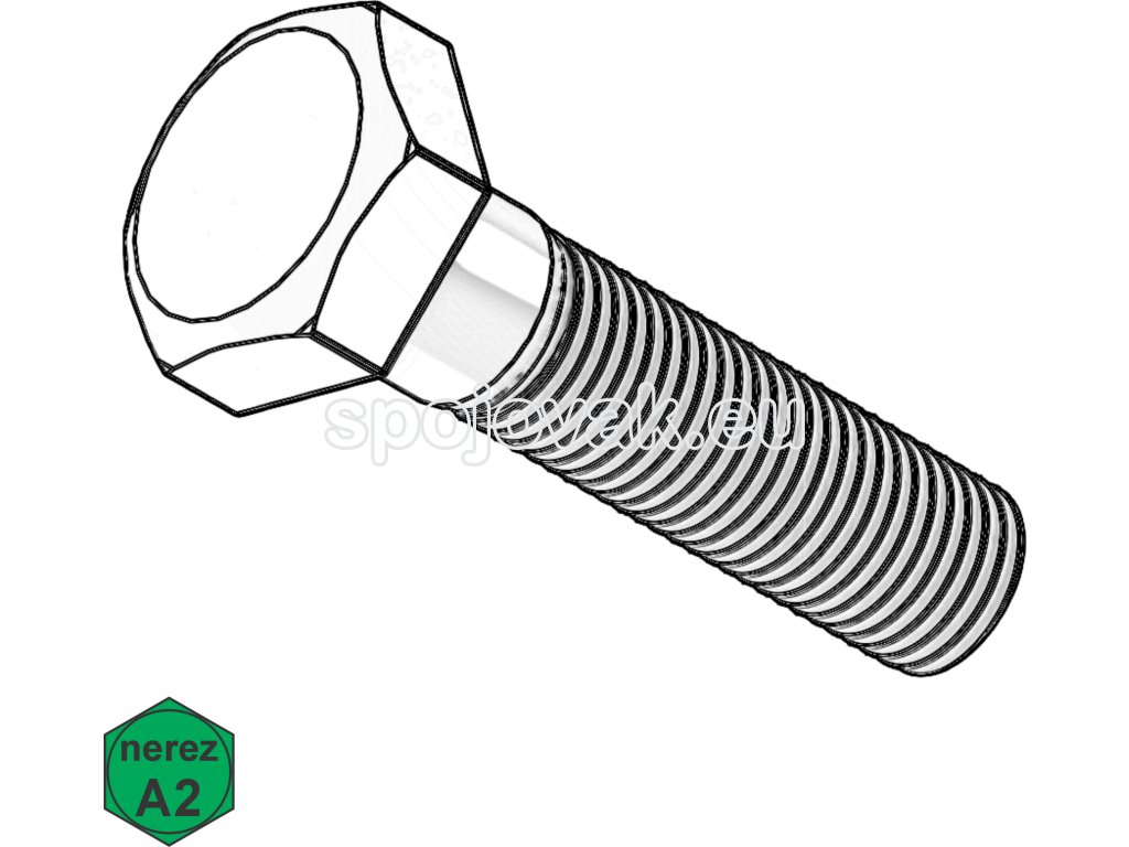 Šroub metrický, 6HR, ČZ, A2; M 6 x 70_1