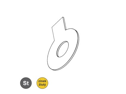 Podložka pojistná s jazýčkem, ZŽ; M 10_1