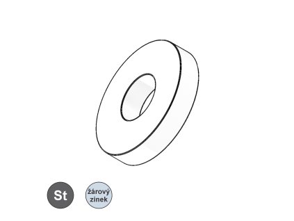 Podložka kruhová, TZN; M 10 (10,5 x 25 x 4)_1