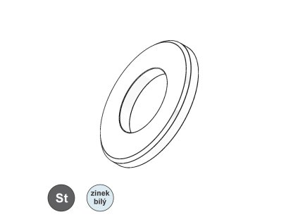 Podložka plochá, ZB;  M 45 (D46)_1