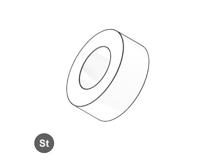 Podložka pro ocelové konstrukce, ST; M 16 (18 x 30 x 8)_1