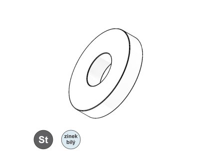 Podložka kruhová, ZB; M 8 (8,4 x 21 x 4)_1