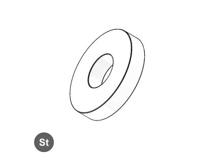 Podložka kruhová, ST; M 10 (10,5 x 25 x 4)_1