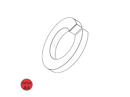 Podložka pružná, A4; M 8_1