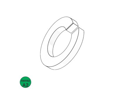 Podložka pružná, A2; M 10_1