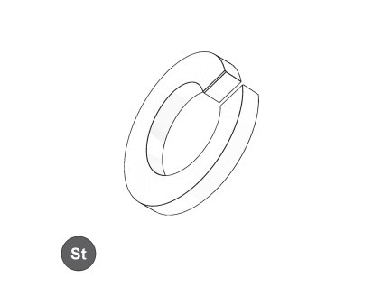 Podložka pružná, ST; M 30_1