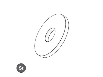 Podložka na dřev. konstr., ST; M 20 (22 x 72 x 6)_1