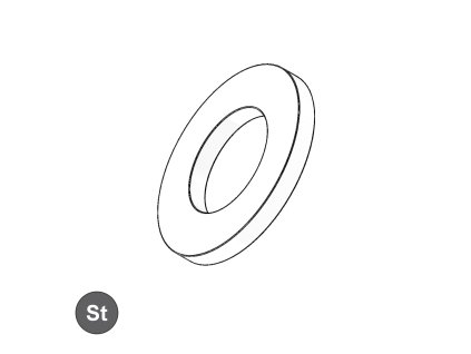 Podložka plochá pro 6HR šrouby, ST; M 30_1