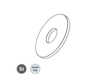 Podložka karosářská, ZB; M 8 (8,4 x 30 x 1,50)_1
