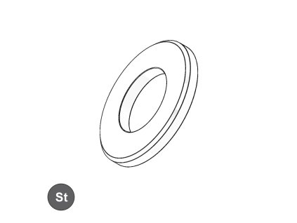 Podložka plochá, St;  M 20_1