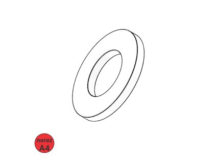 Podložka plochá, A4;  M 12_1