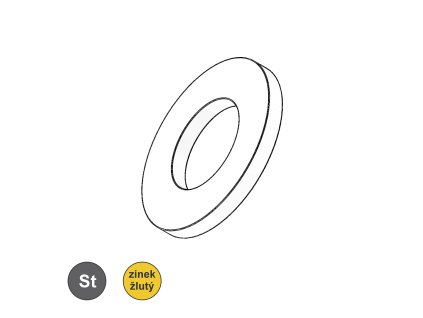 Podložka plochá, ZŽ;  M 24_1