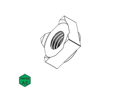 Matice přivařovací, 4HR, A2; M 8_1