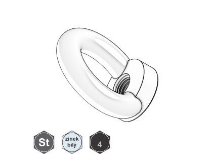 Matice závěsná C15, St; M 12_1